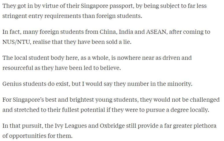 Conclusion of elites going to uk us