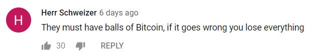Herr Schweizer Balls of Bitcoin Lions Men Steal meat